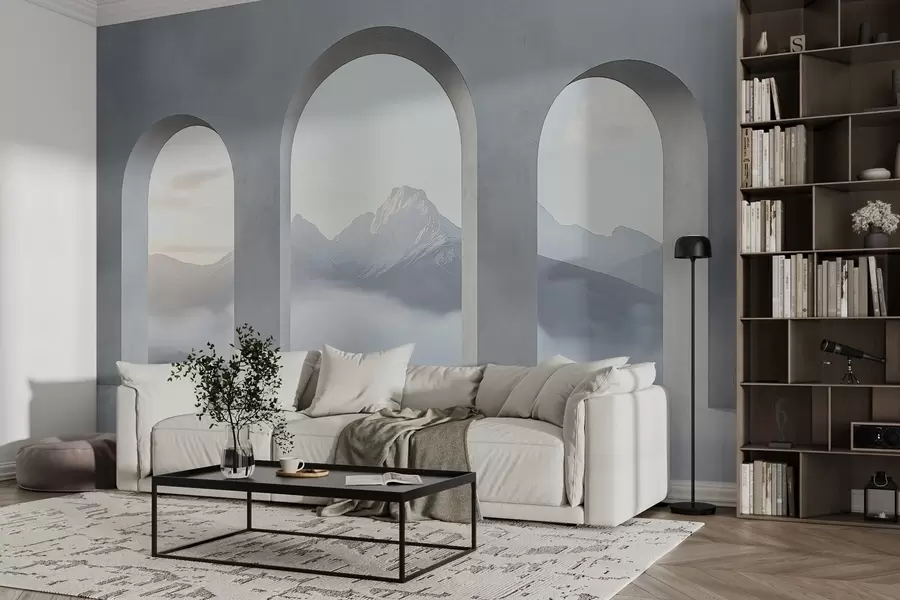 murales de pared Paisaje luminoso tras un arco w02510