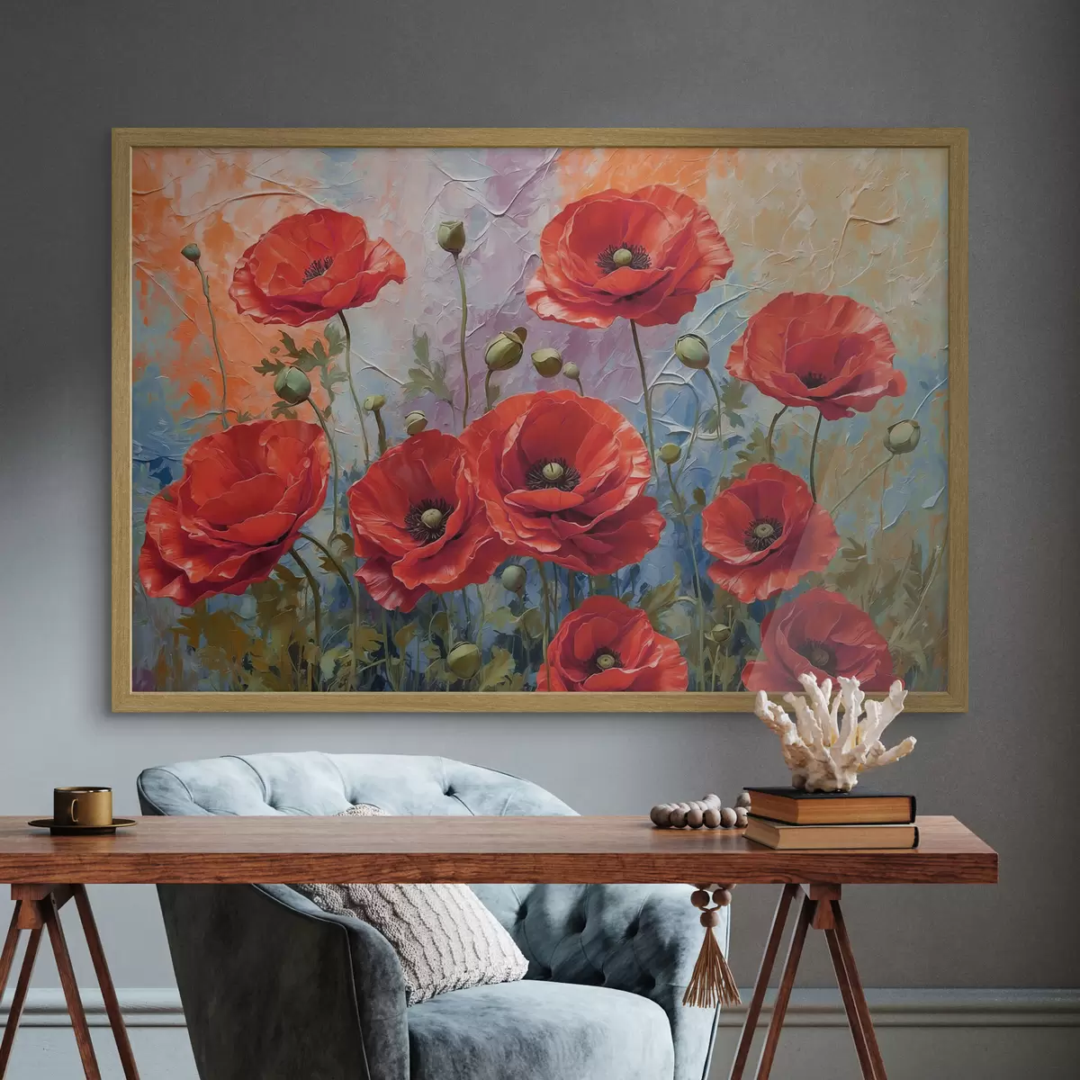 Poster Imagen de flores rojas f37805