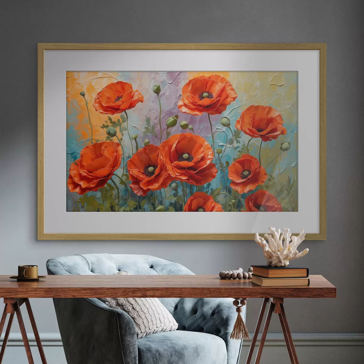 Poster Imagen de flores rojas f37805