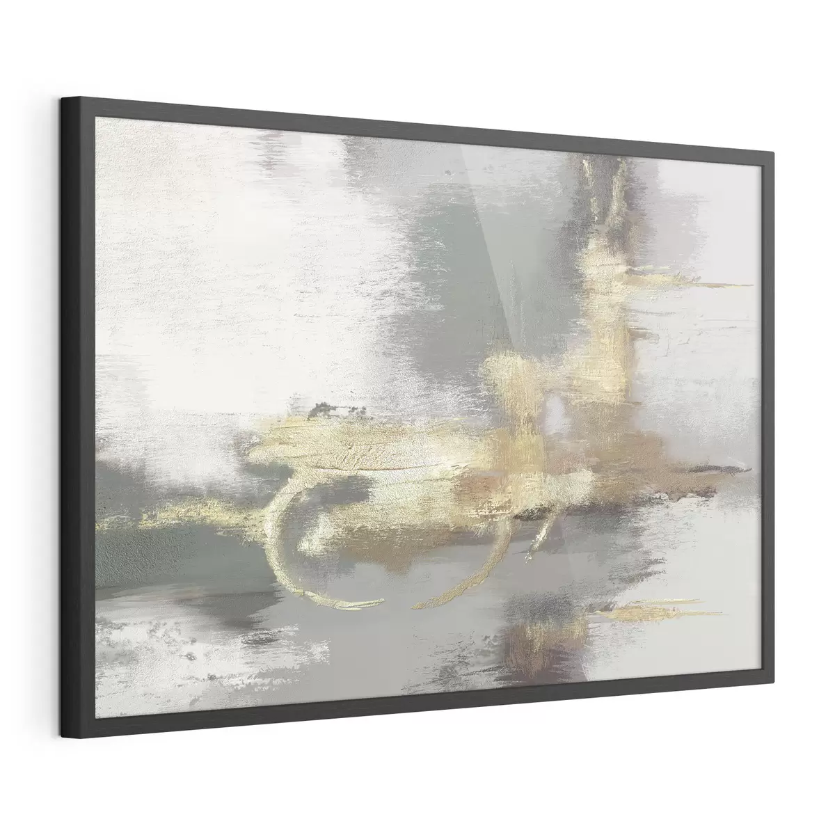 Poster Abstracción gris texturizada con toques brillantes f39106