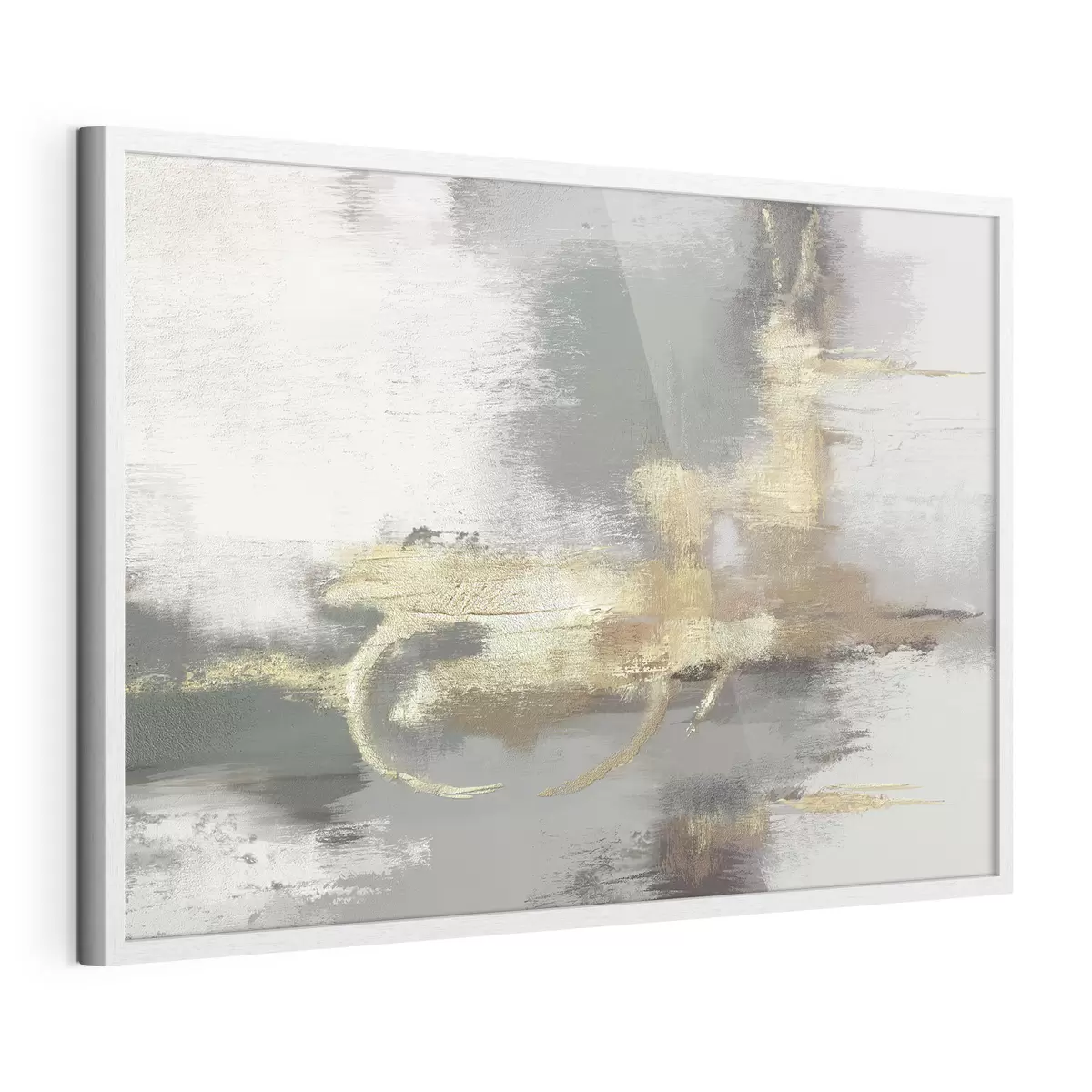Poster Abstracción gris texturizada con toques brillantes f39106