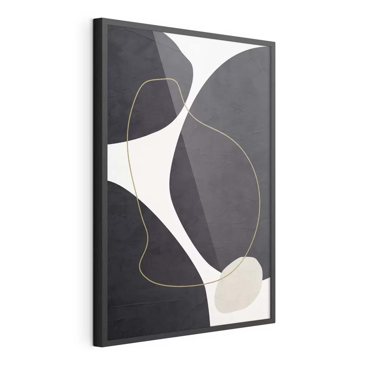 Poster Elegantes remolinos en armonía monocromática f36036
