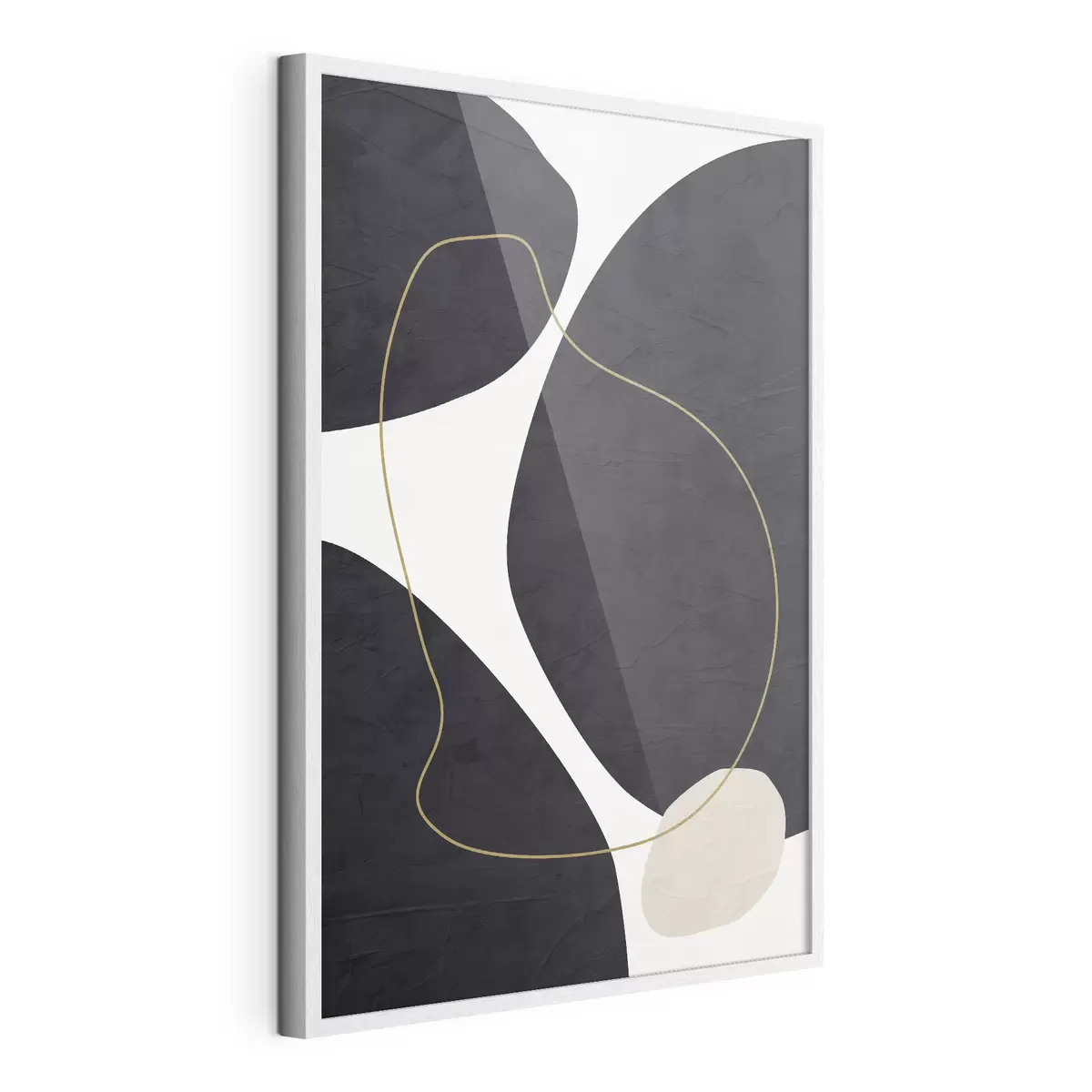Poster Elegantes remolinos en armonía monocromática f36036