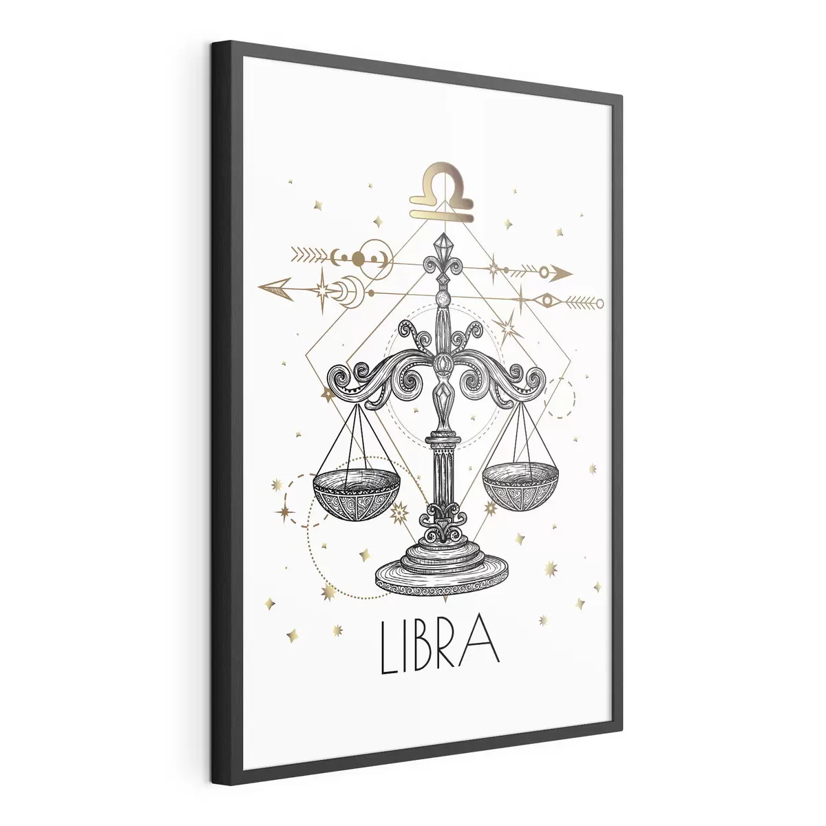 Poster Dibujo del signo astrológico de Libra f37305