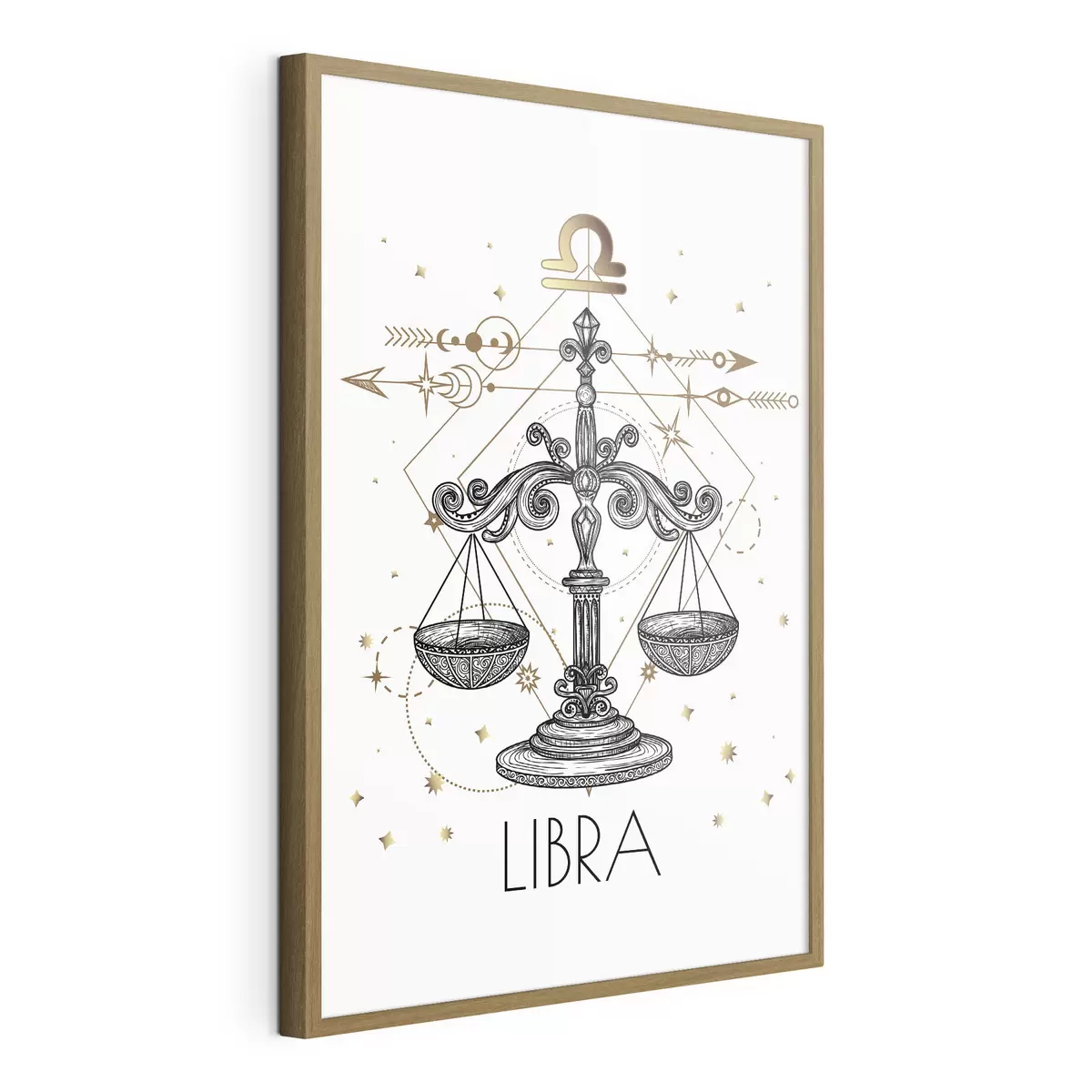Poster Dibujo del signo astrológico de Libra f37305