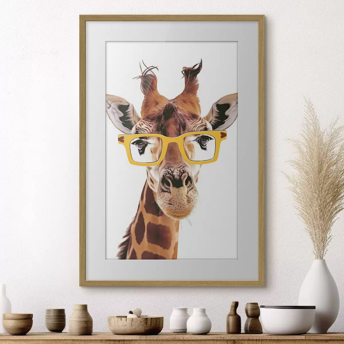 Poster Jirafa con gafas amarillas f38503