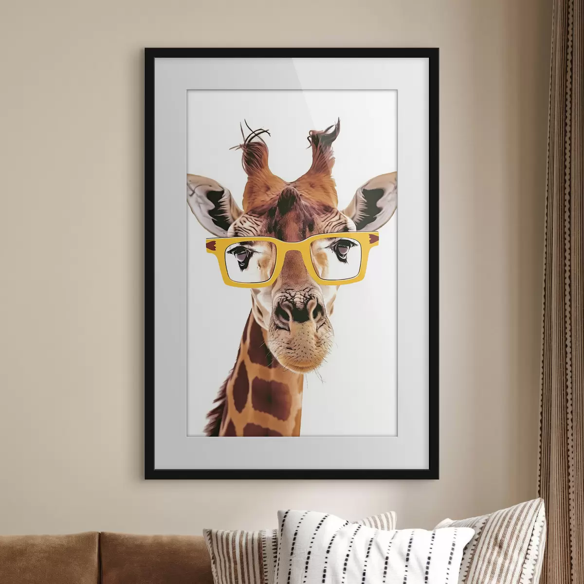 Poster Jirafa con gafas amarillas f38503