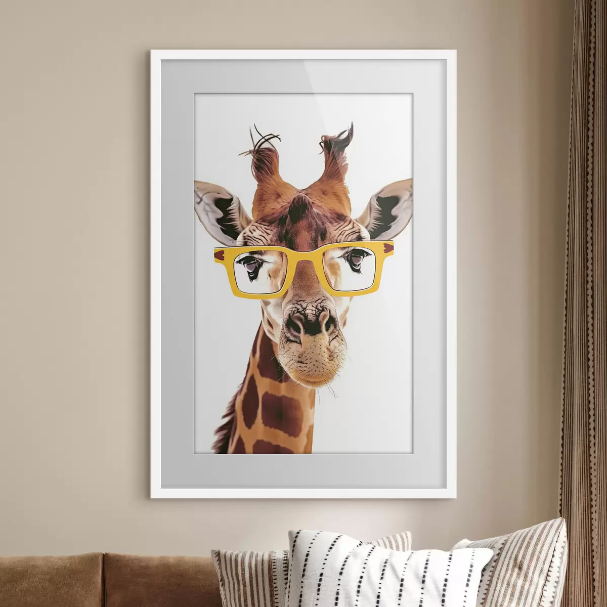 Poster Jirafa con gafas amarillas f38503