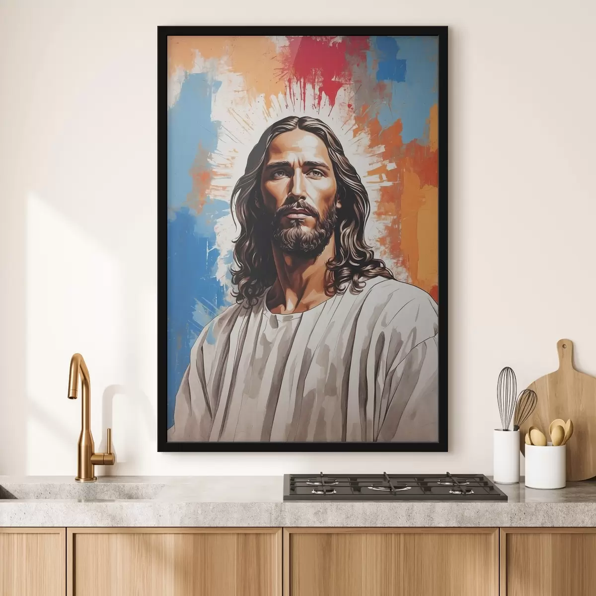 Poster Imagen de un hombre con el pelo largo f38589