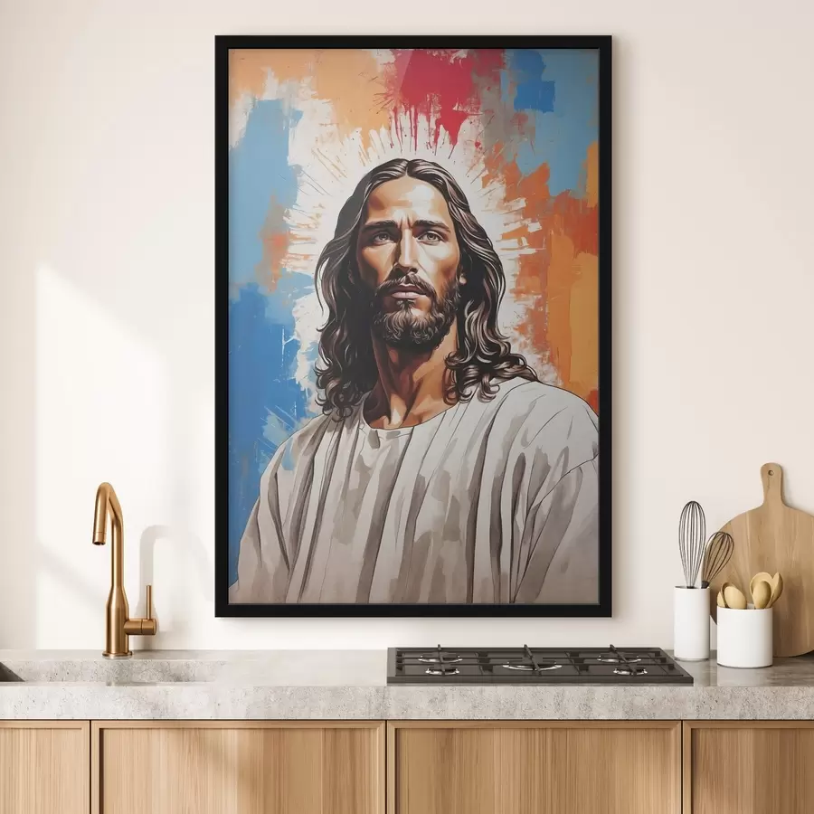 murales de pared Imagen de un hombre con el pelo largo f38589