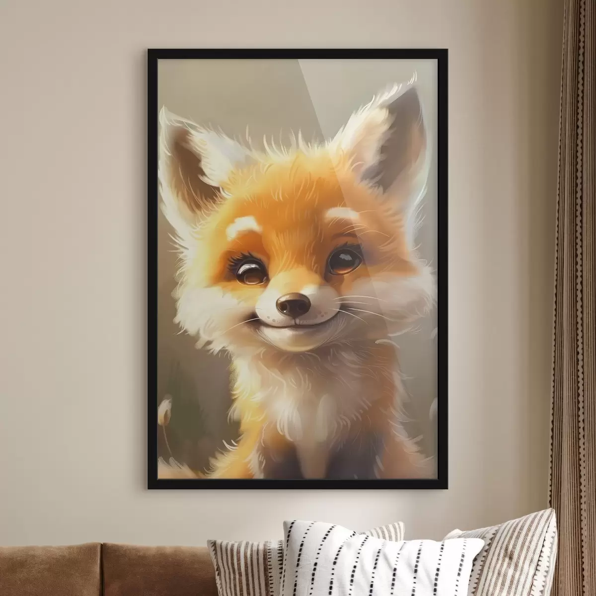 Poster Lindo zorro con una sonrisa adorable f38754