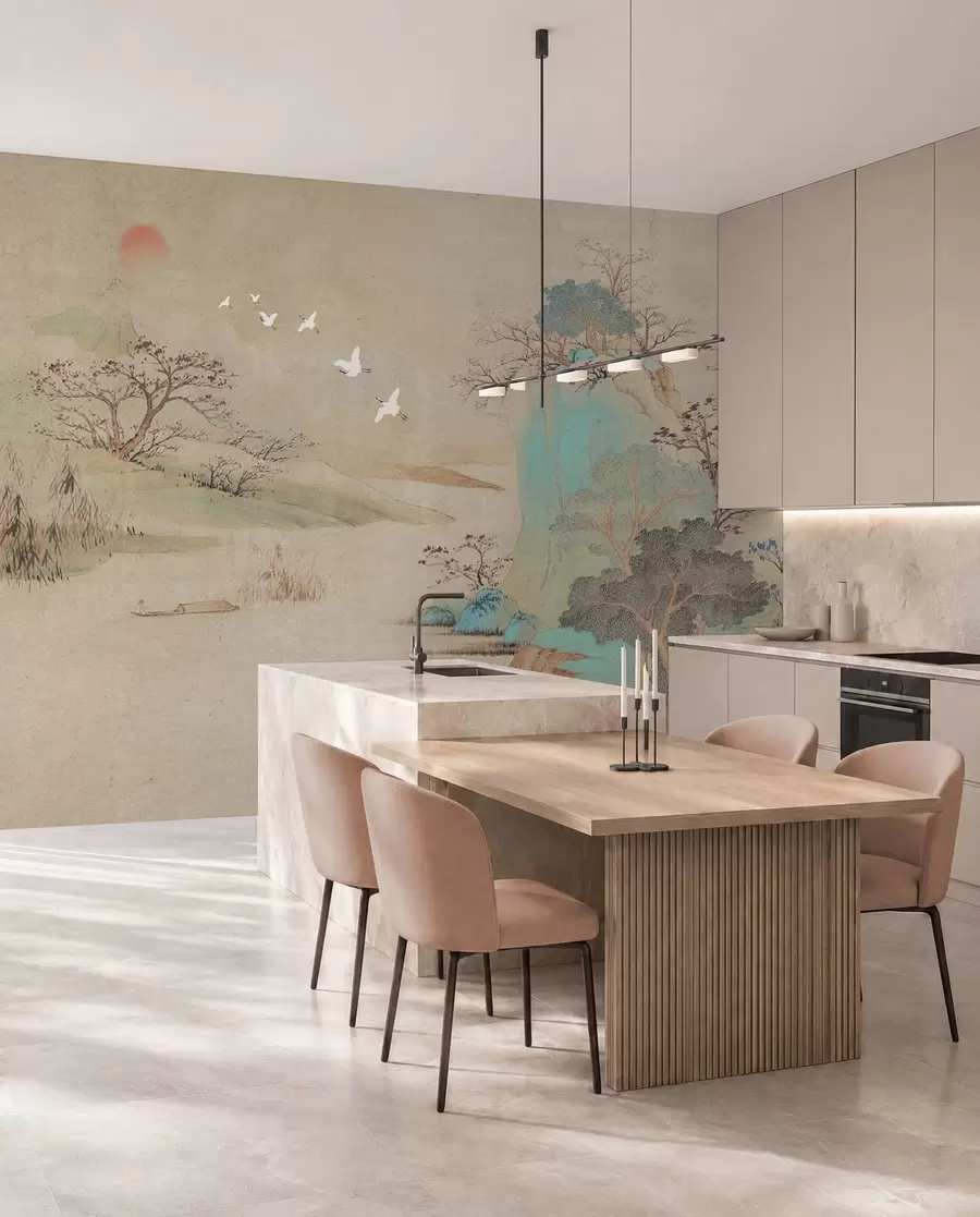murales de pared paisaje en estilo chino u42038
