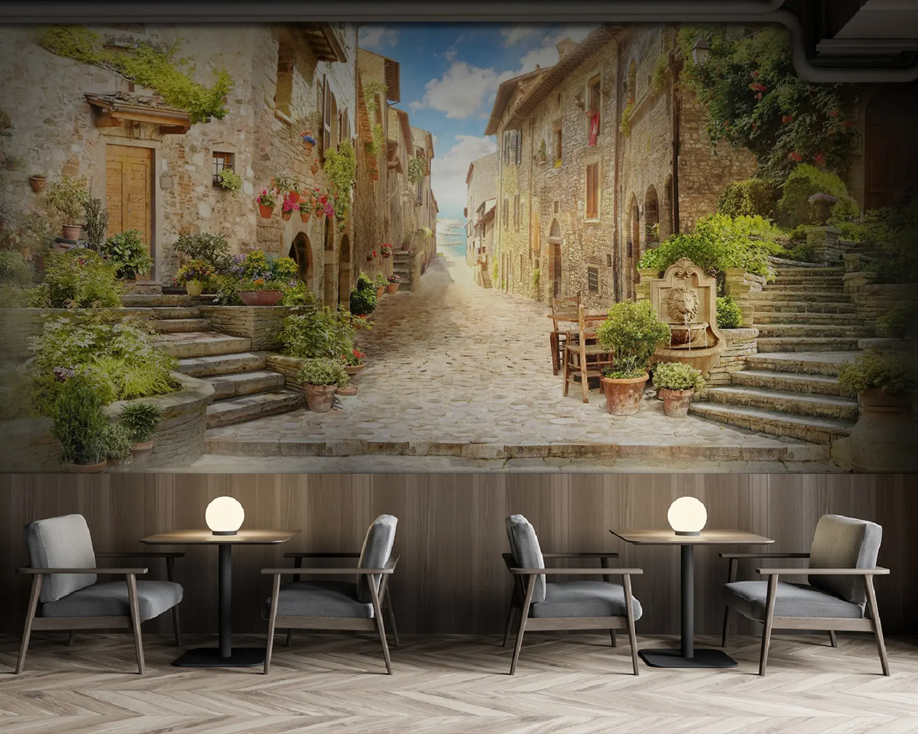 murales de pared Planta, edificio e propiedad u42397