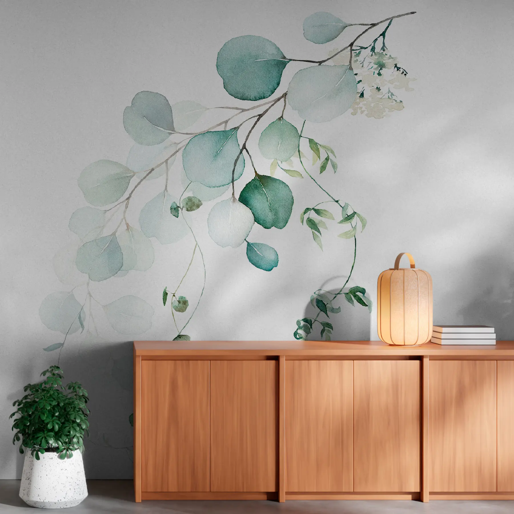 murales de pared rama con hojas u51026