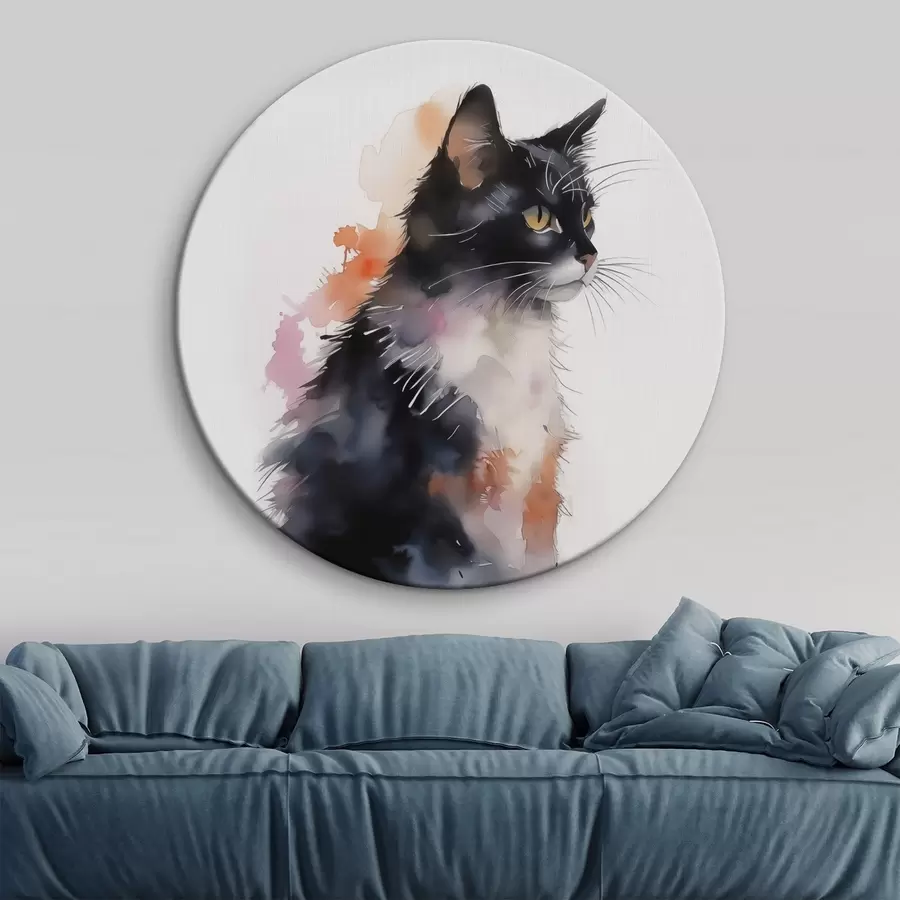 murales de pared Gato imitación acuarela r42121