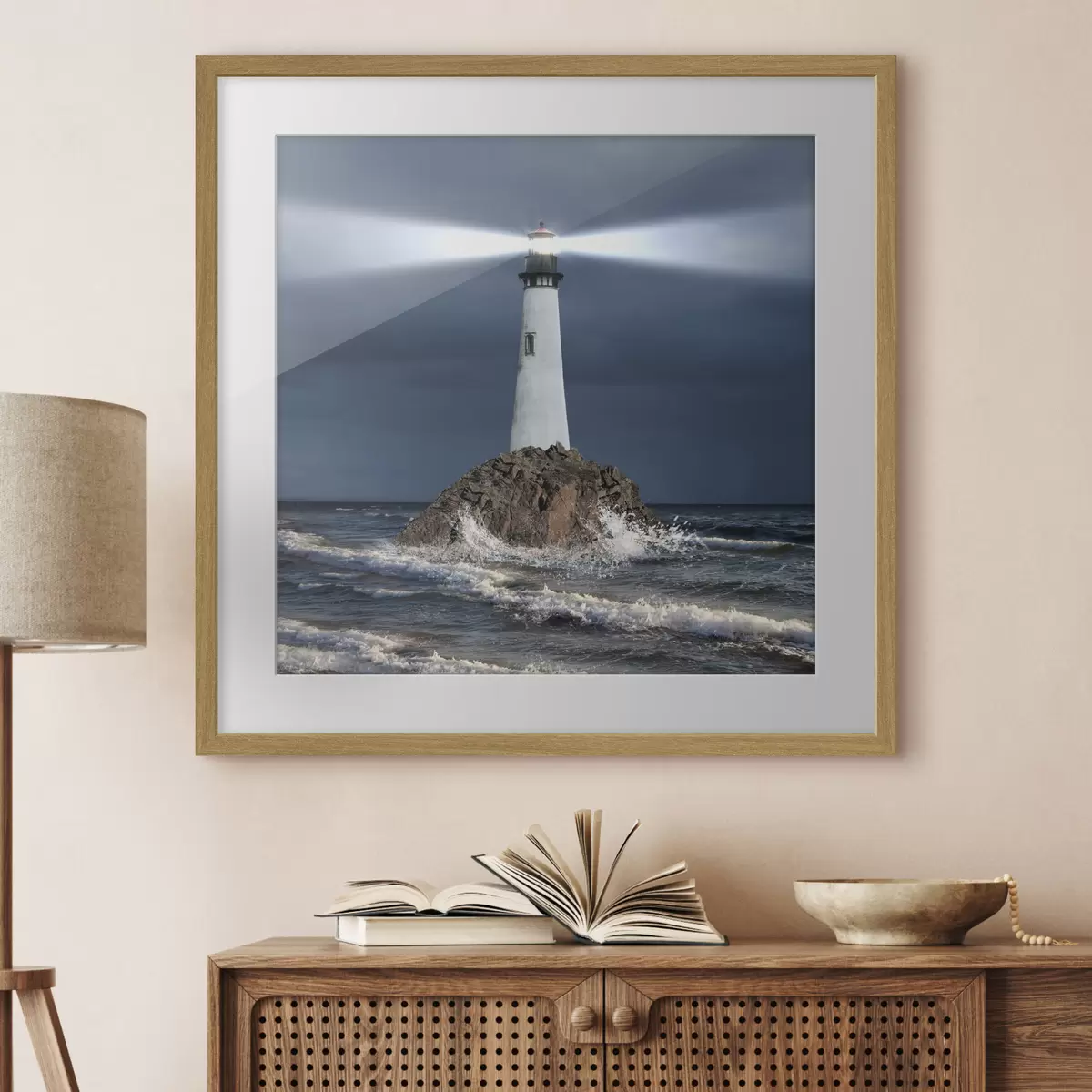 Poster Agua, faro y cielo f08187