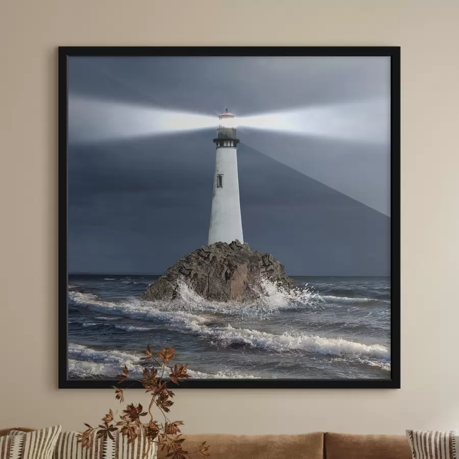 murales de pared Agua, faro y cielo f08187