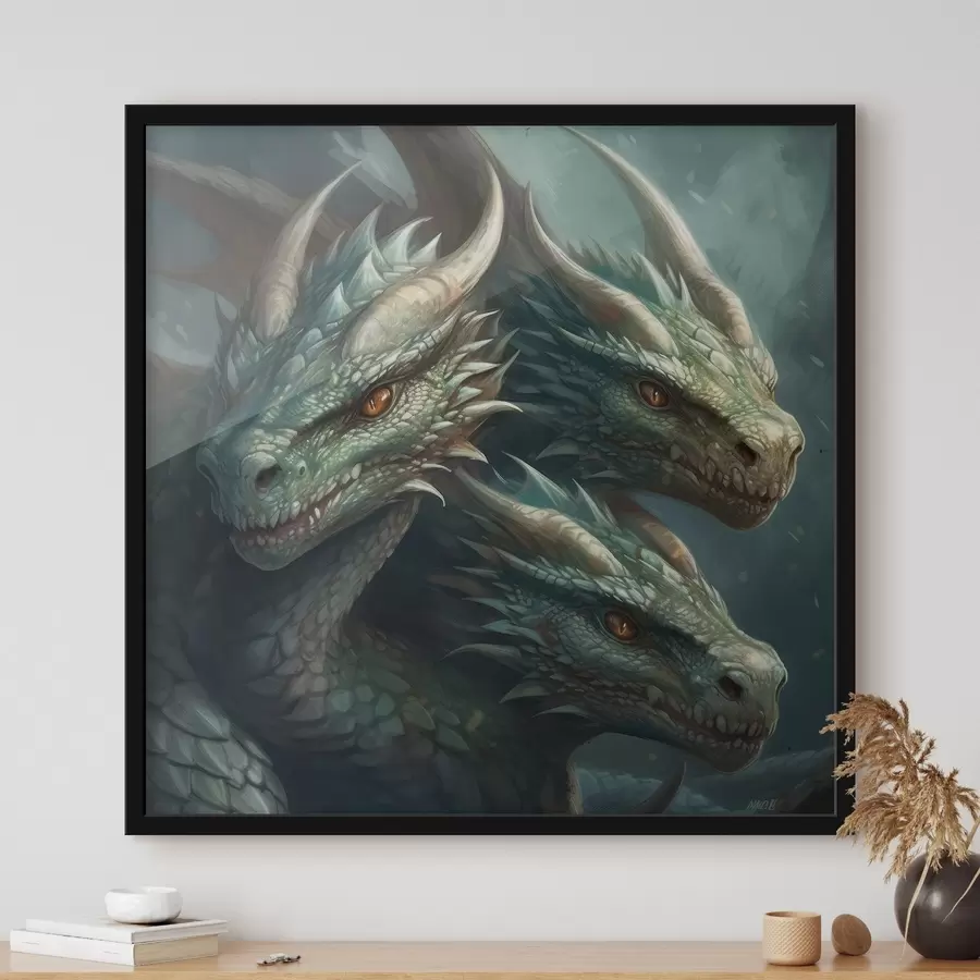 murales de pared Tres dragones f32597