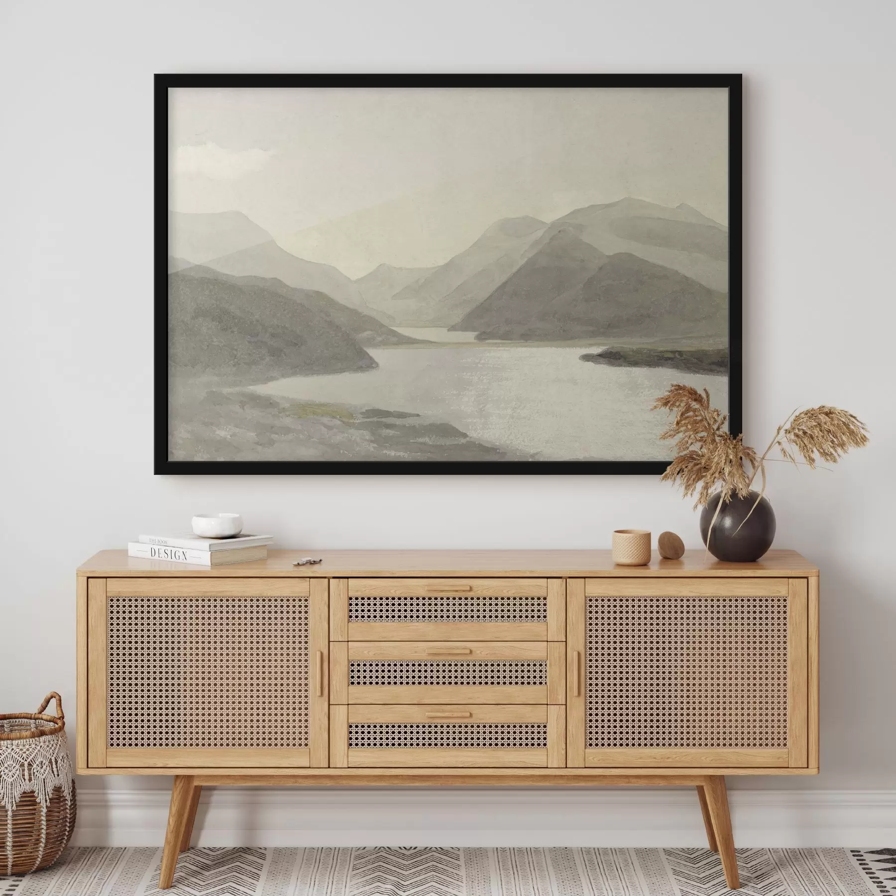 murales de pared lago en las montañas f32629