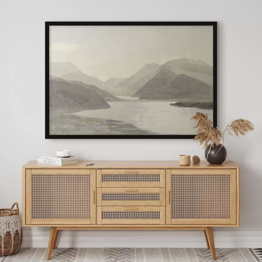 murales de pared lago en las montañas f32629