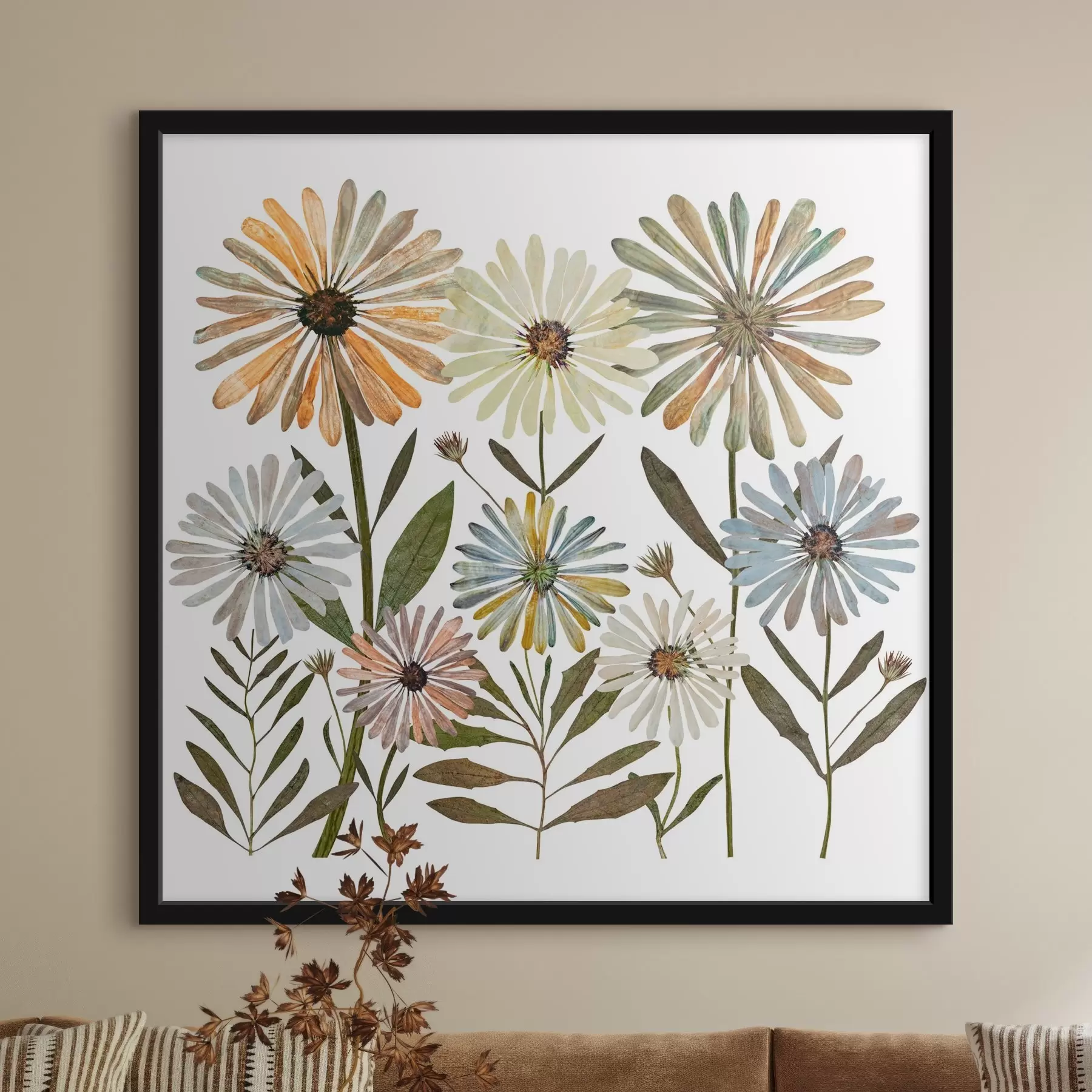 murales de pared margaritas de colores f34120