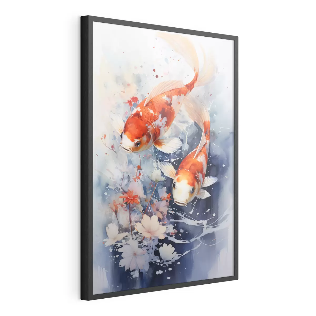 Poster Koi y flores f34245