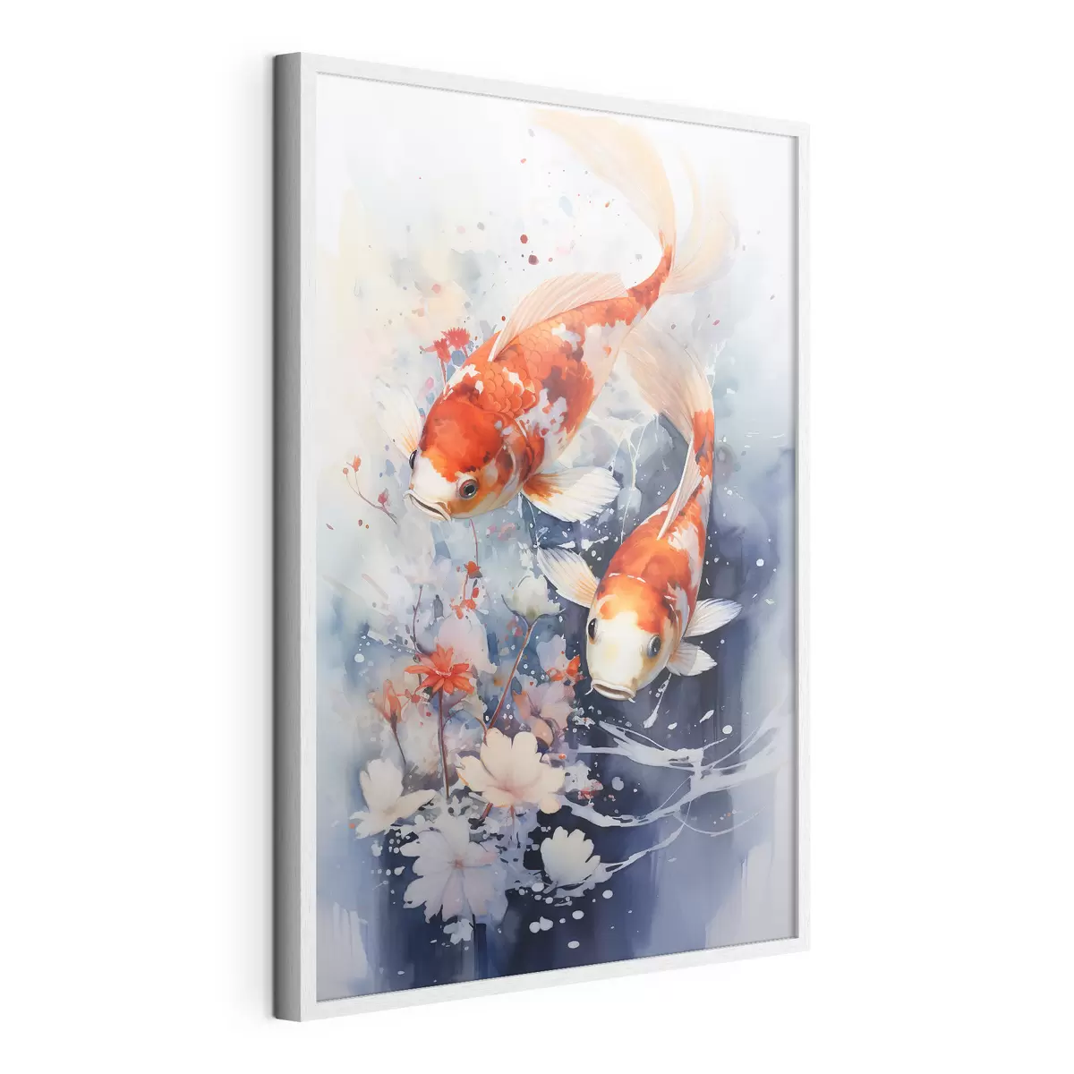 Poster Koi y flores f34245