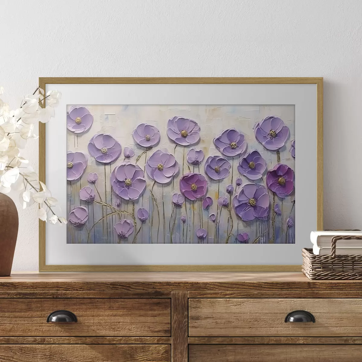 Poster Óleo de flores primaverales sobre lienzo f34856