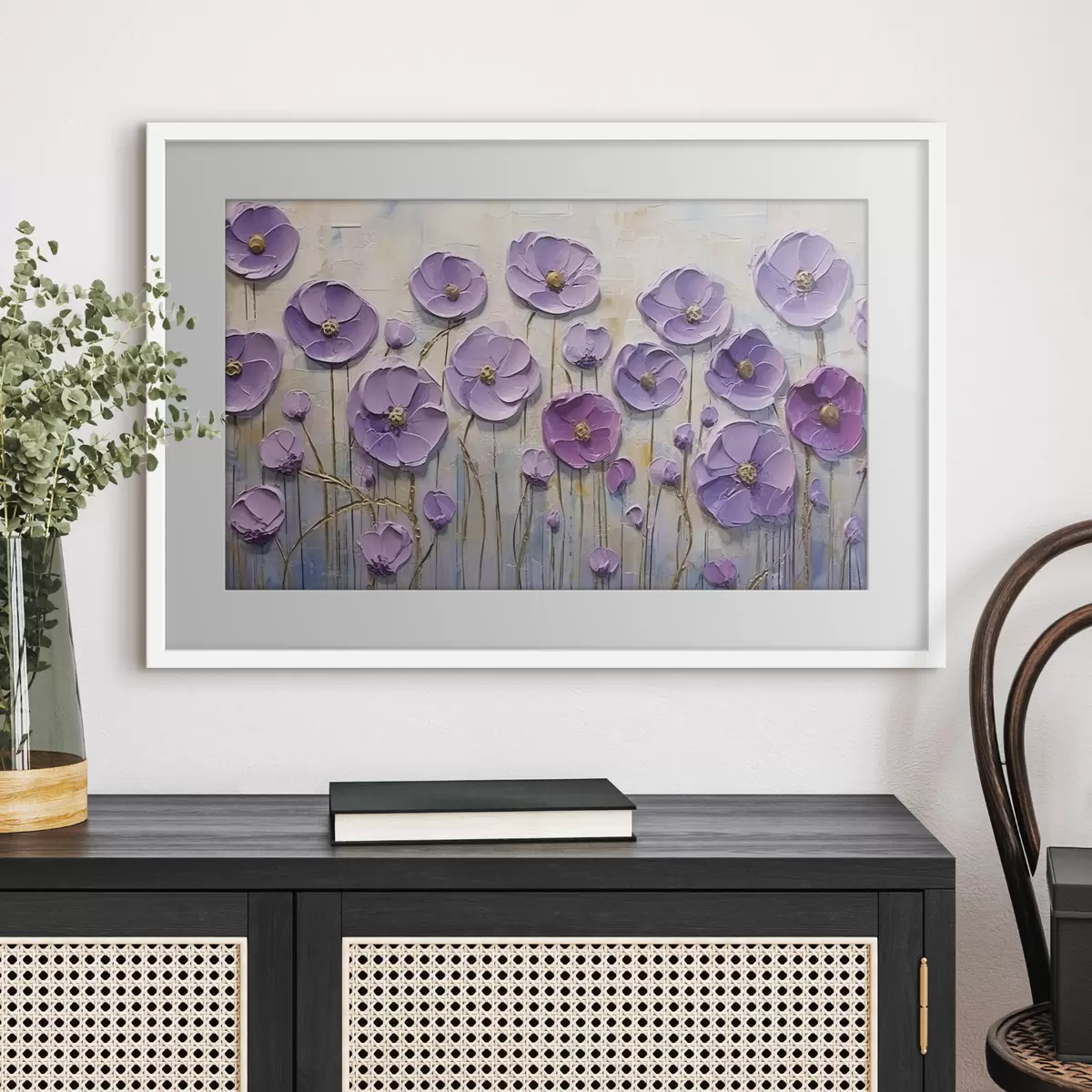 Poster Óleo de flores primaverales sobre lienzo f34856