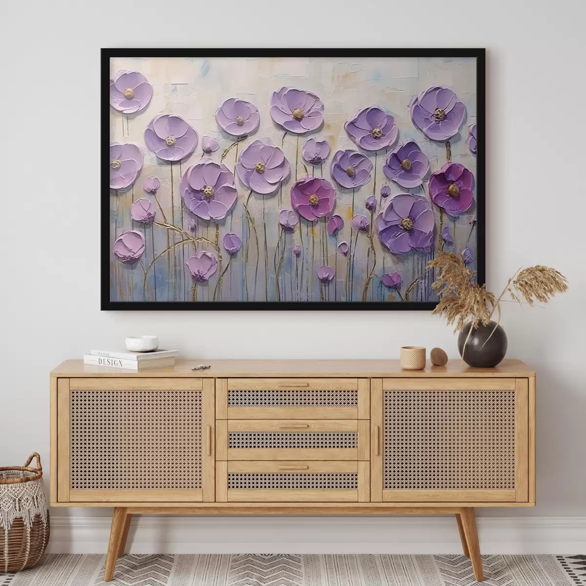 Poster Óleo de flores primaverales sobre lienzo f34856