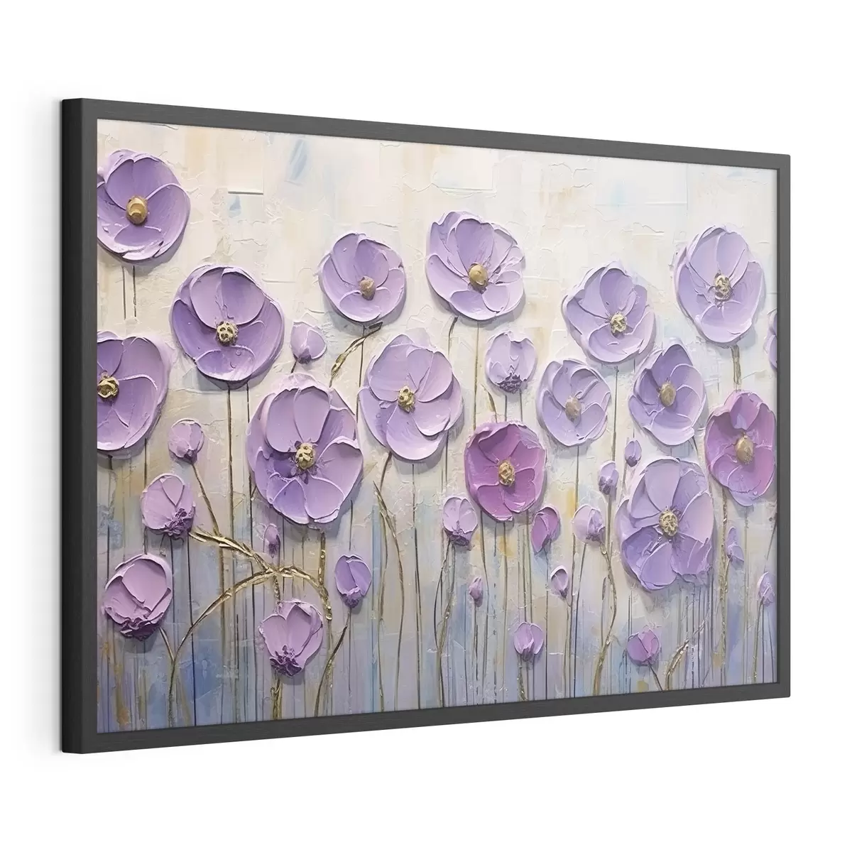Poster Óleo de flores primaverales sobre lienzo f34856