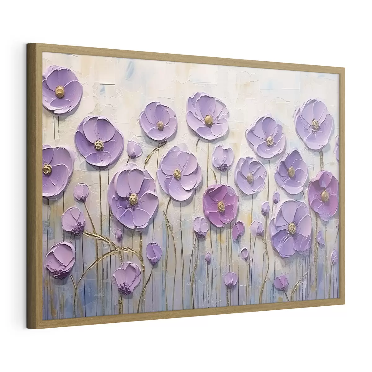 Poster Óleo de flores primaverales sobre lienzo f34856