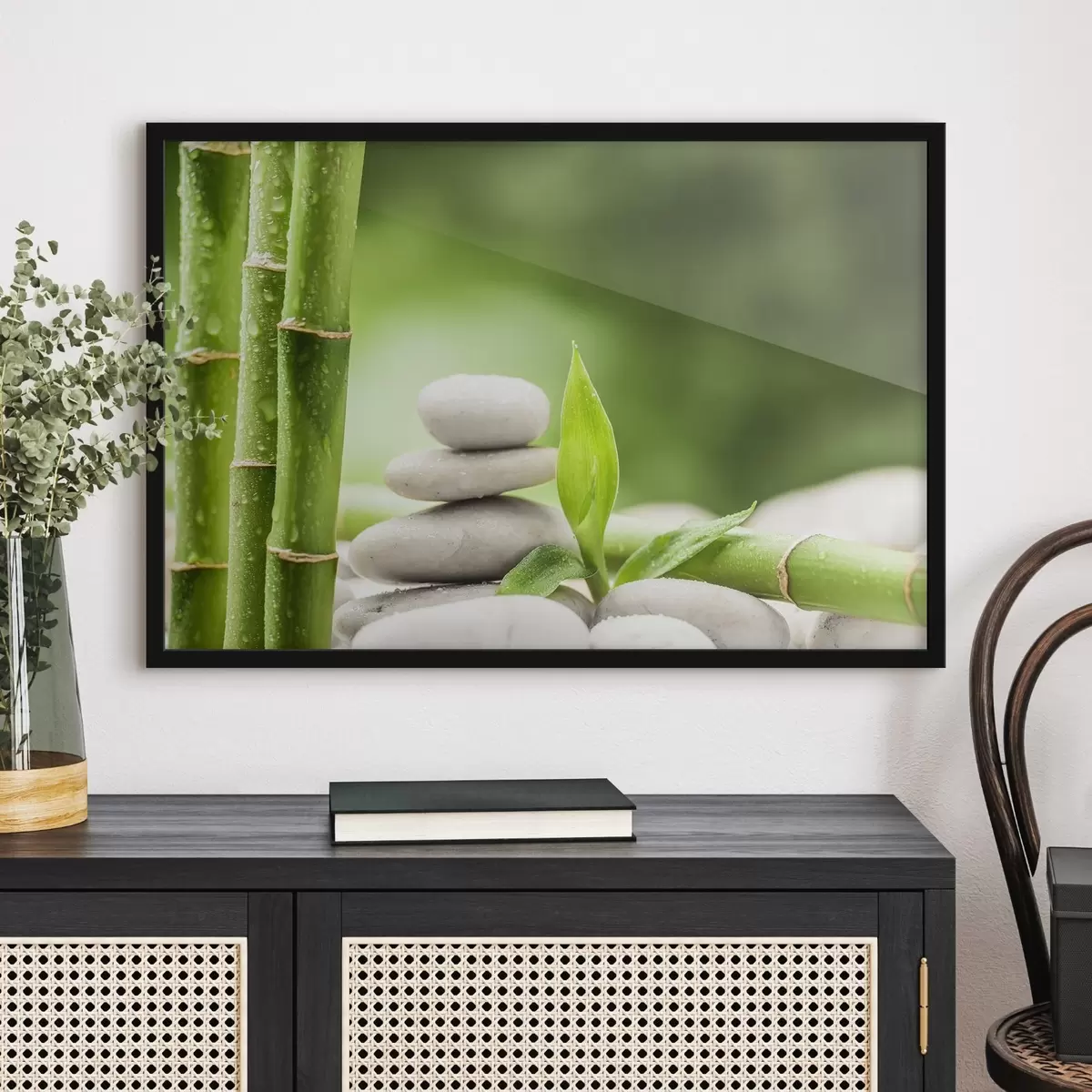 Poster bambú verde f34933