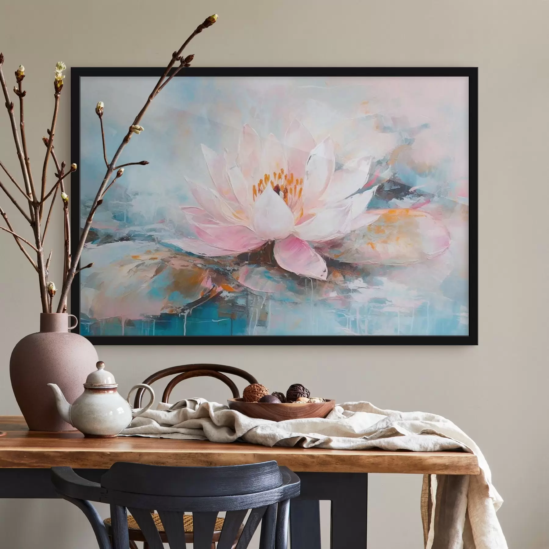 murales de pared Ilustración de una peonía en acuarela f35449