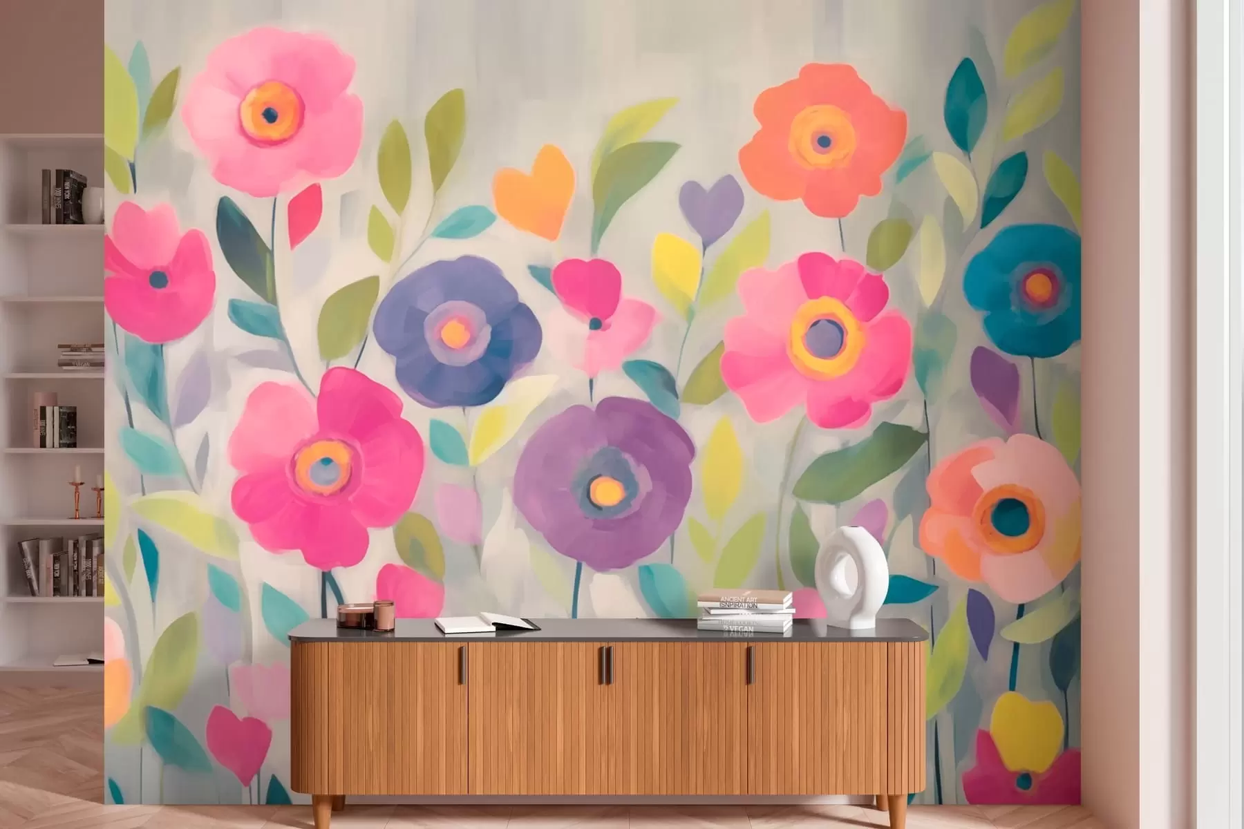murales de pared Flores coloridas w08541