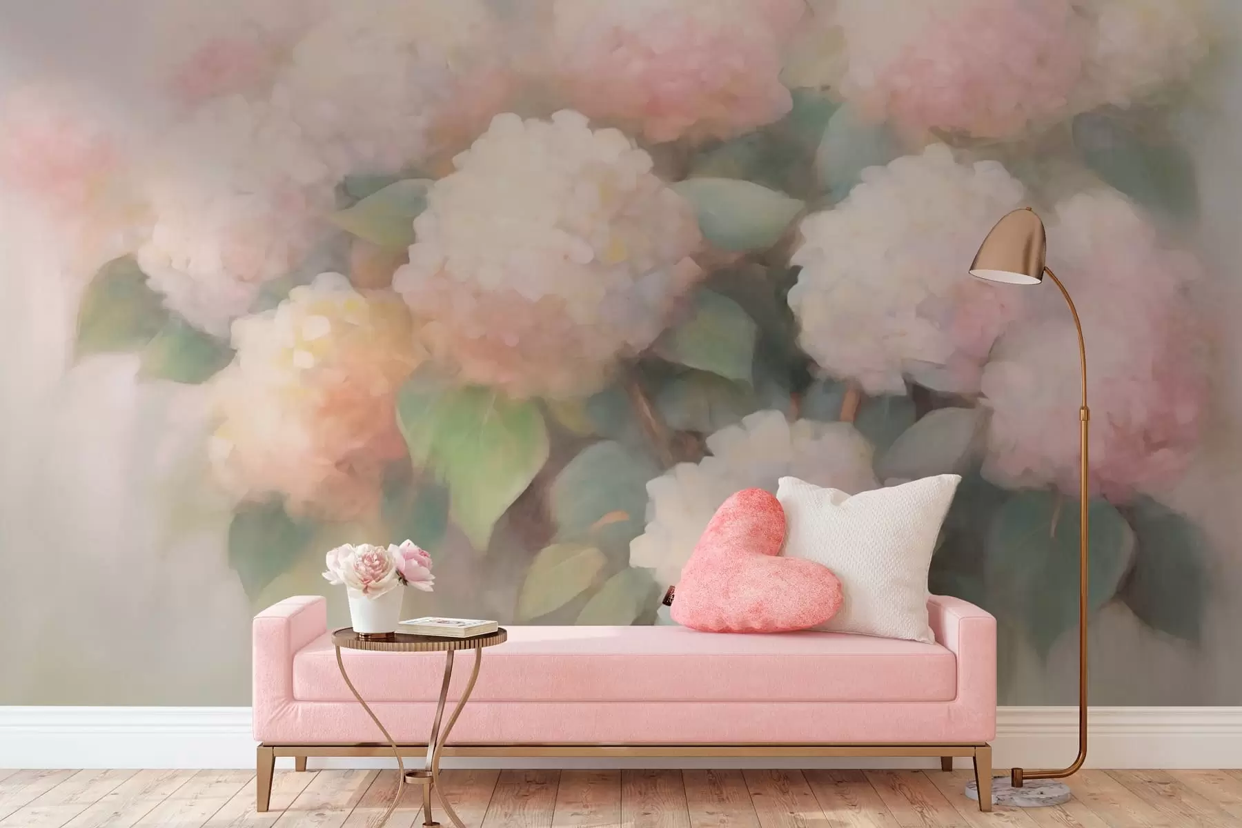 murales de pared Flores de hortensia w08544