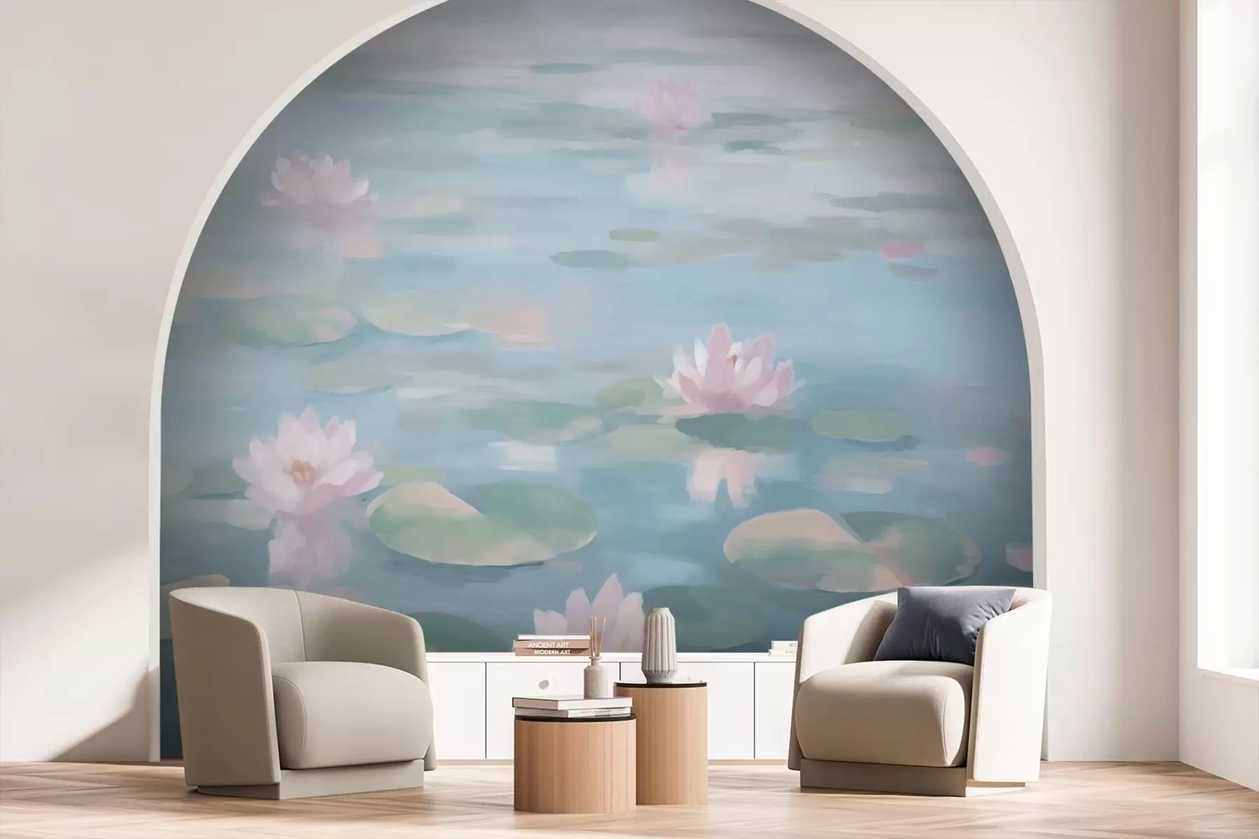 murales de pared Flores de nenúfar w08548