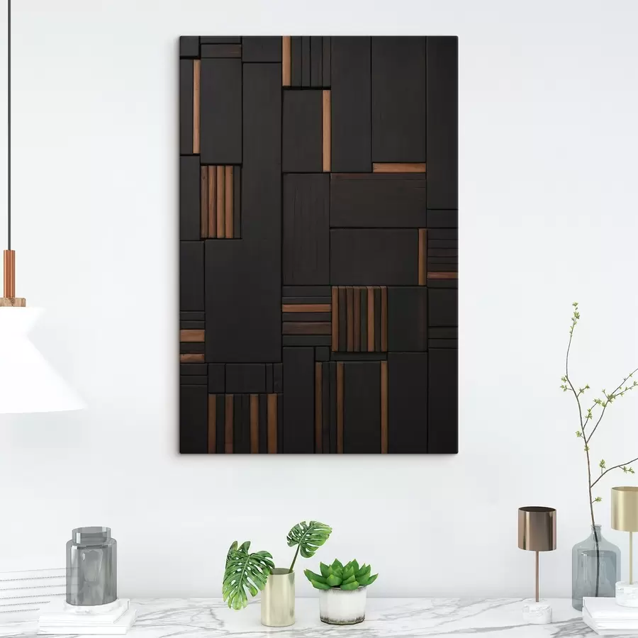 murales de pared Pared con la imagen de tejas de madera s41782