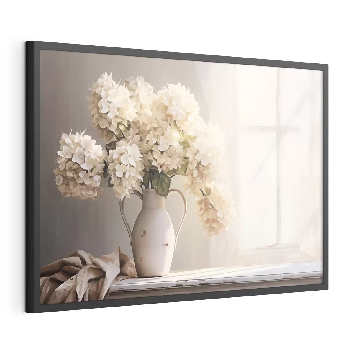 Poster Jarrón con flores en el alféizar de la ventana f41762
