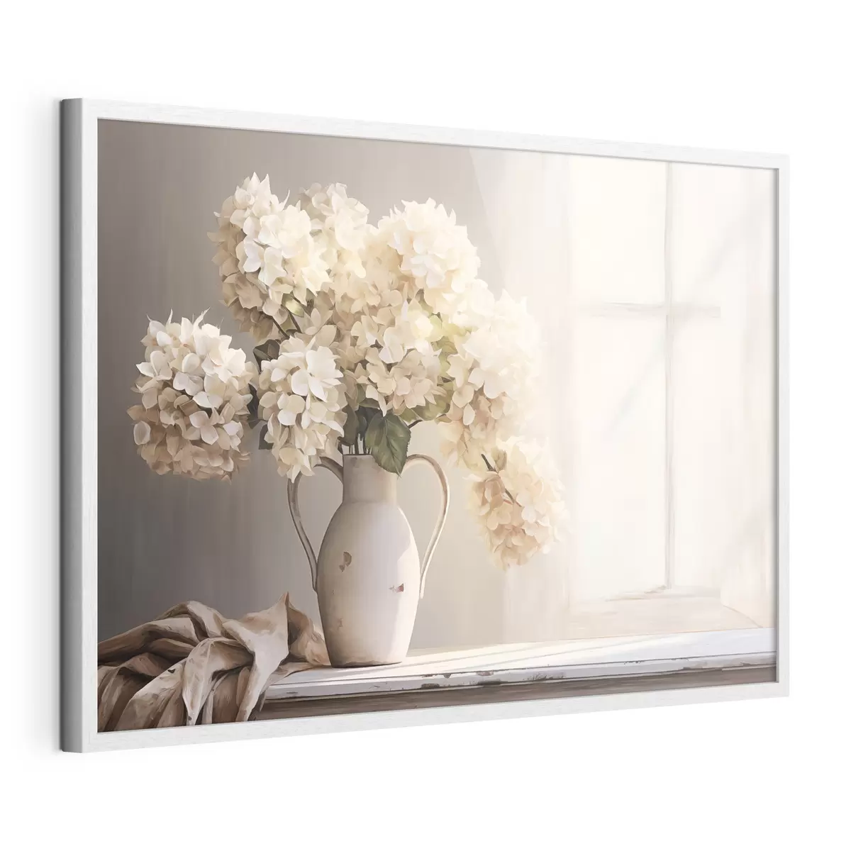 Poster Jarrón con flores en el alféizar de la ventana f41762