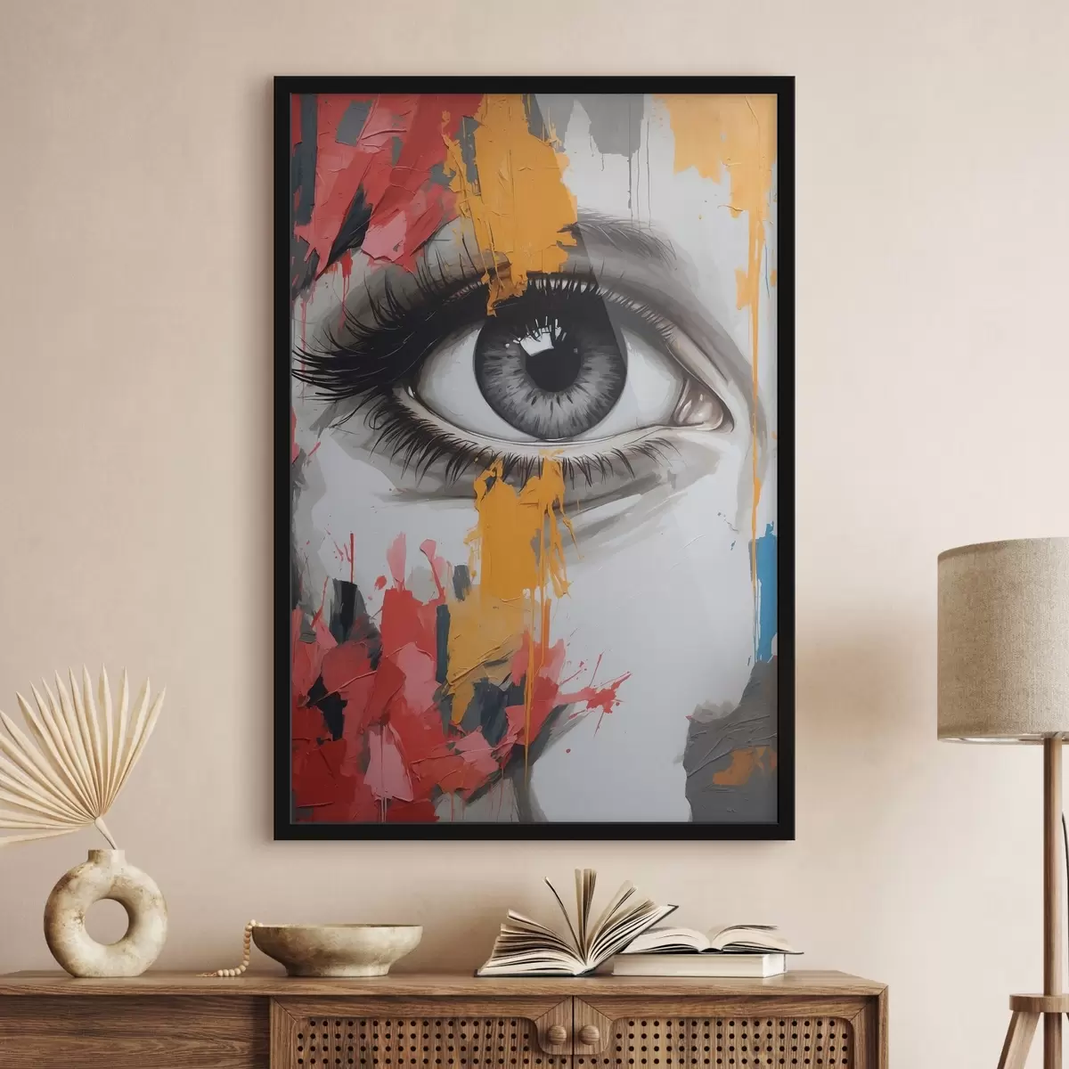 Poster Ojo de mujer al óleo f41768