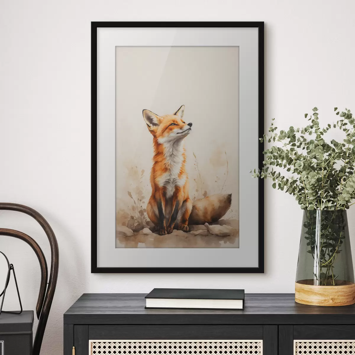 Poster Zorro sobre fondo beige f41778