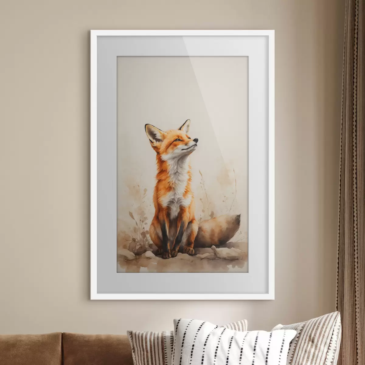 Poster Zorro sobre fondo beige f41778