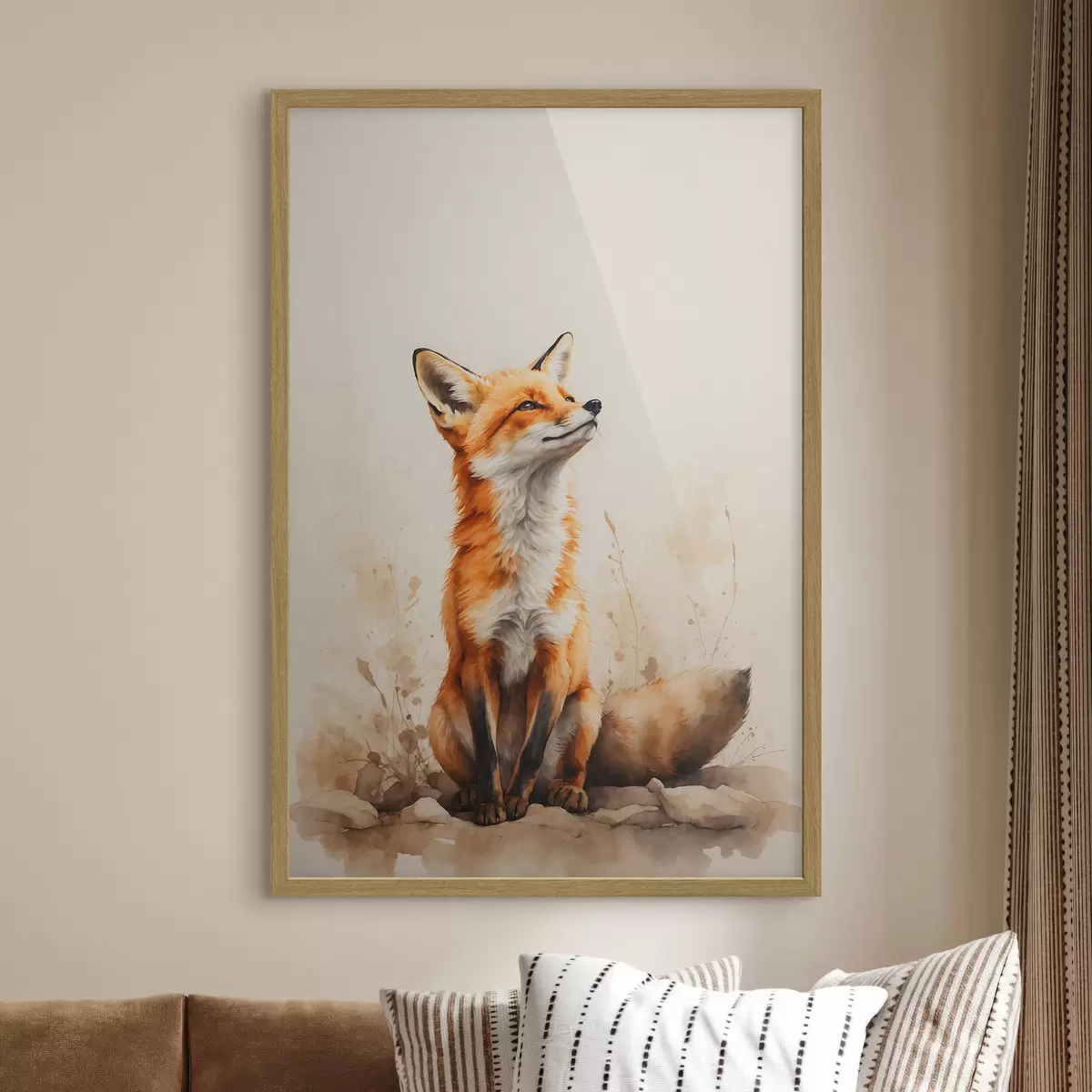 Poster Zorro sobre fondo beige f41778