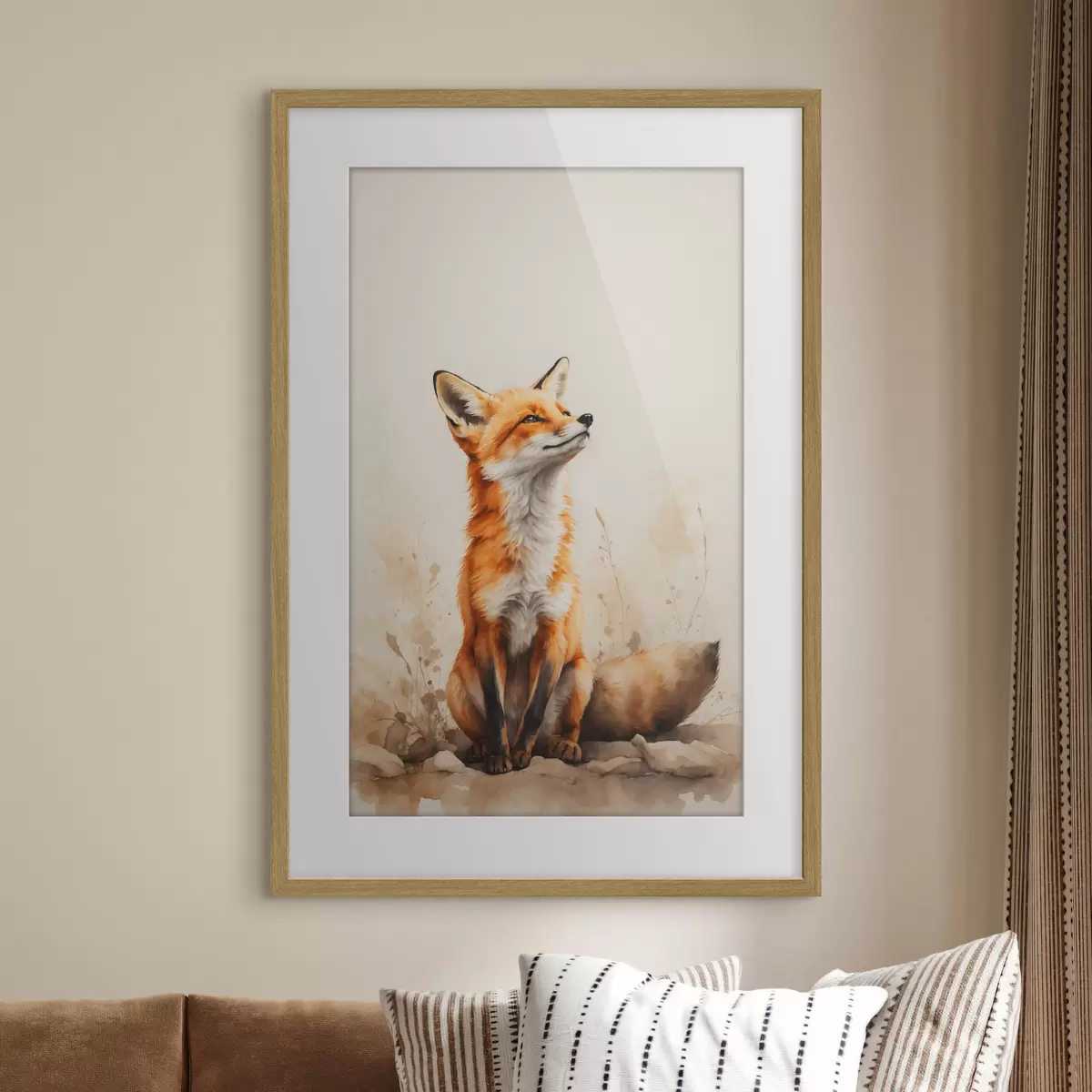 Poster Zorro sobre fondo beige f41778