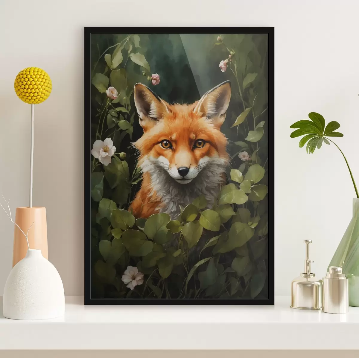 Poster Zorro en los arbustos f41777