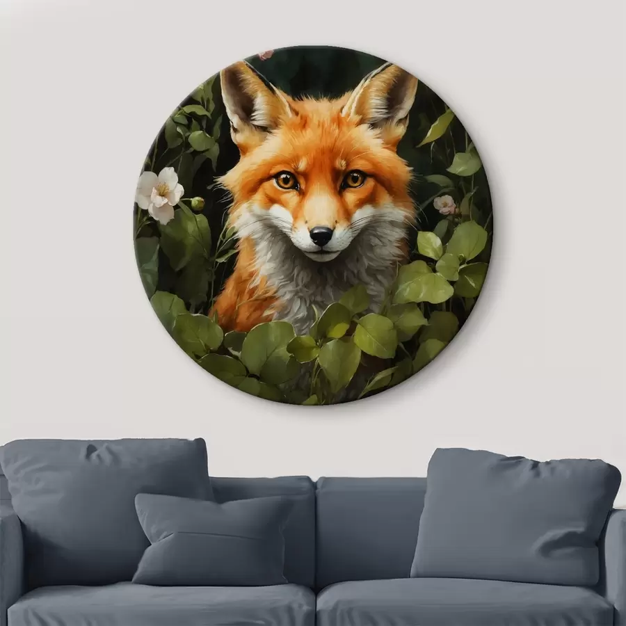 murales de pared Zorro en los arbustos r41777