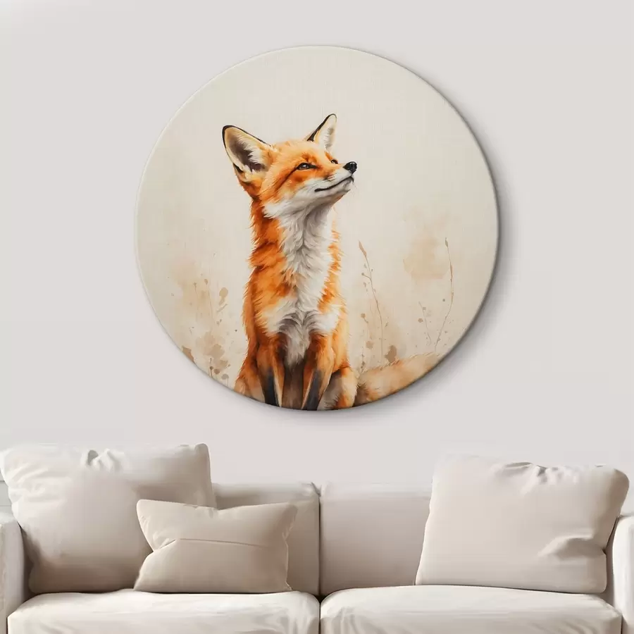 murales de pared Zorro sobre fondo beige r41778