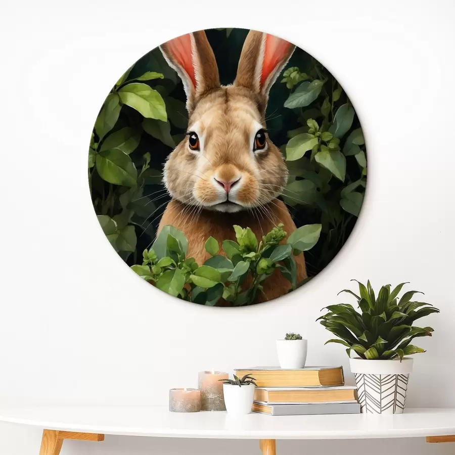 murales de pared Liebre en los arbustos r41779