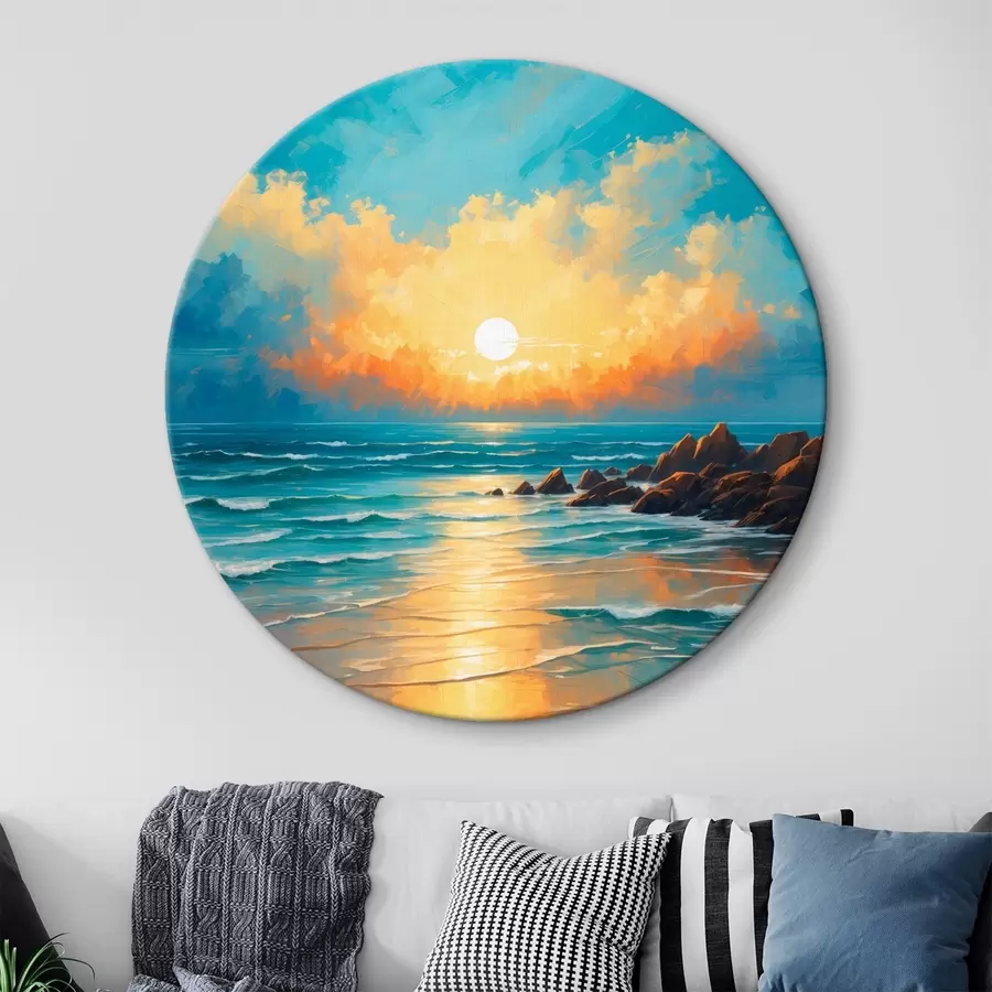 murales de pared mar y rocas r42093